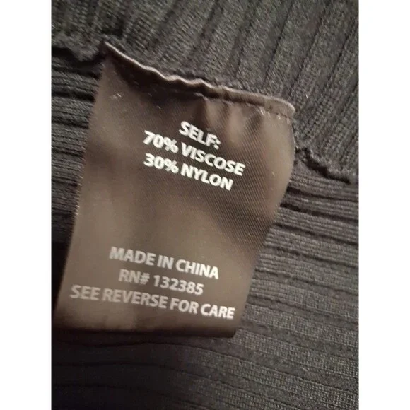 Love Token Black Asymmetrical Knit Sweater Dress Long Sleeve Size L/12 NWT - Picture 8 of 8